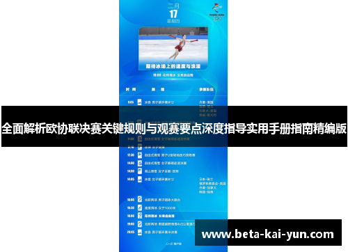 全面解析欧协联决赛关键规则与观赛要点深度指导实用手册指南精编版